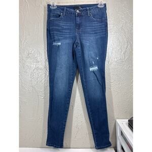 1822 Denim Jeans Womens‎ Blue Adrianna Jeans Skinny Ankle Mid Rise Stretch Sz 10
